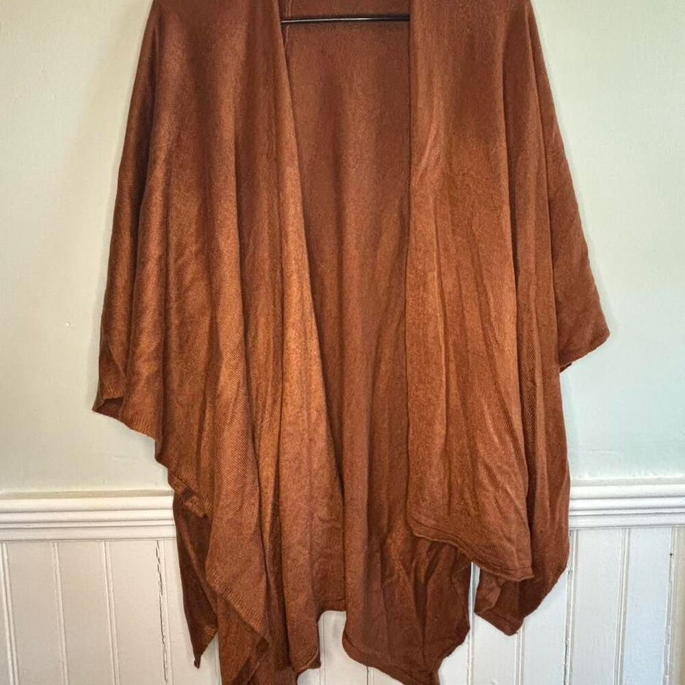 Simply Noelle Rust Open Front Cardigan Kimono Drape Boho Fall Layer